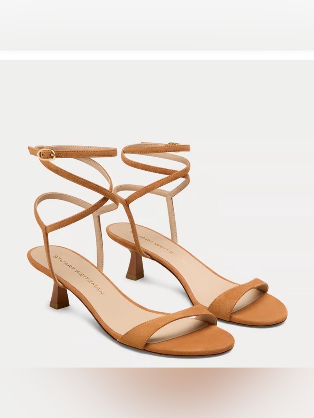 Stuart Weitzman NUDIST WRAP SANDAL 50 Color: Macchiato Suede
$495 new /no box